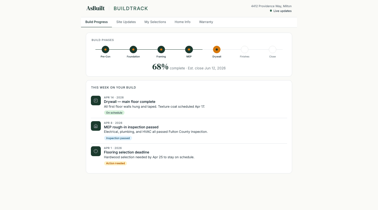 AsBuilt — digital home record for custom home builders