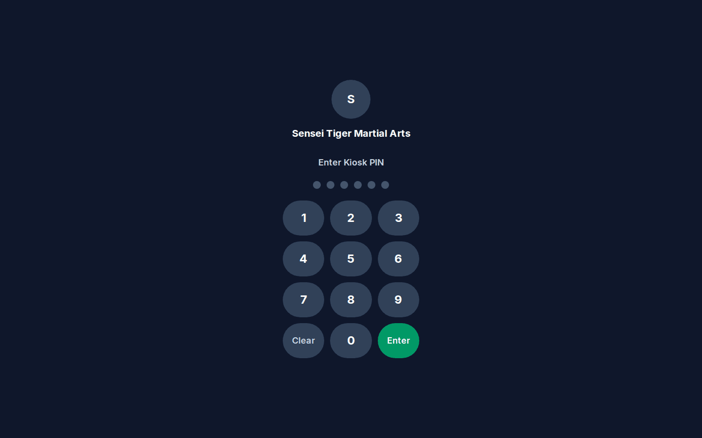Dojo Tiger — Kiosk Check-in